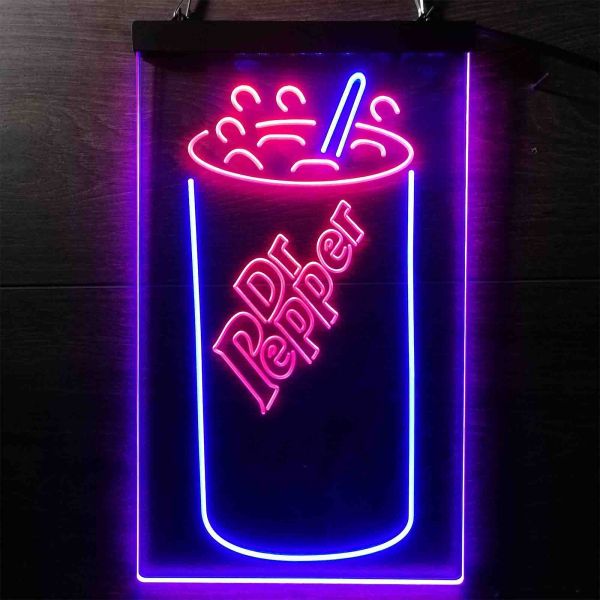 Dr. Pepper Cup Dual LED Neon Light Sign
